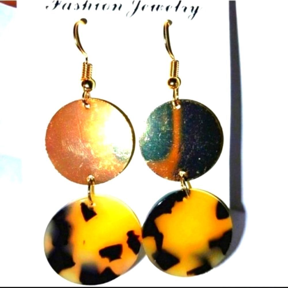 Elegant Print Handmade Dangle Earrings